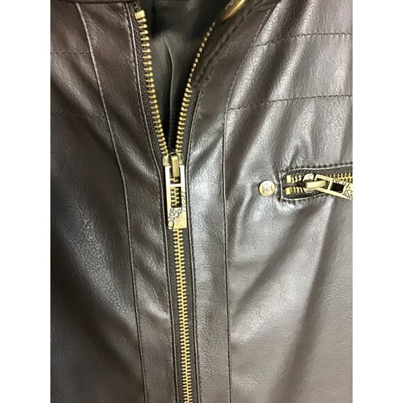 Distortion Custom Rags Men’s Vintage Faux Leather Motorcycle Jacket Sz.XXL  EUC - Picture 5 of 11